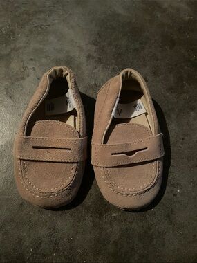 Janie and Jack Little Boys Taupe Suede Penny Loafers
